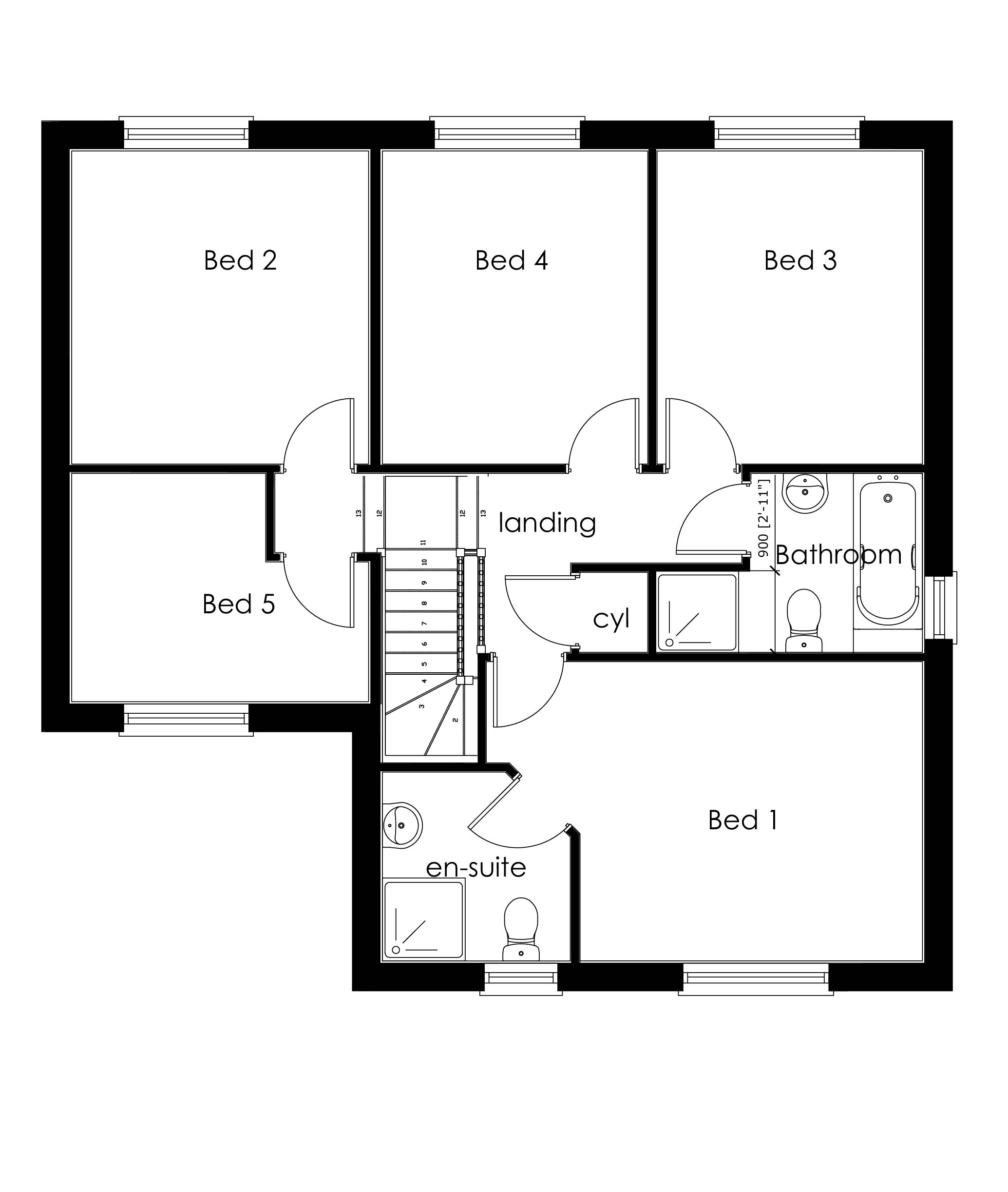 Wessington 5 Bed FF floor plan